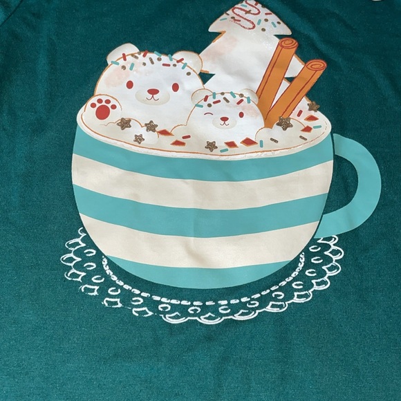 Cat & Jack Girl’s Holiday Long Sleeve Top - Picture 2 of 3